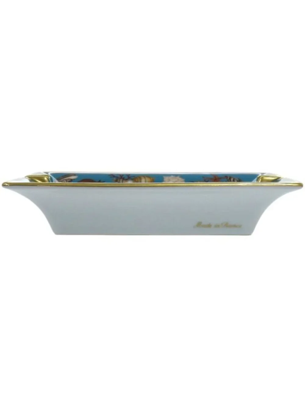 Hermes Ashtray Shelf Flower Monarch Porcelain Blue Accessory 0617